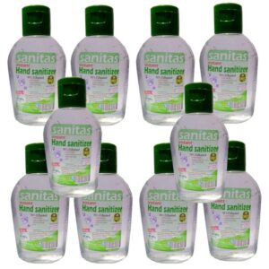 Sanitas Sanitizer, Gel, 10pcs, 50 mL